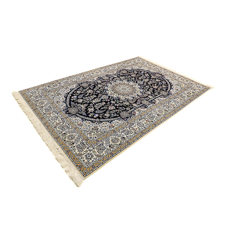 Alfombra Persa - Nain - Prima - 246 x 162 cm - azul oscuro