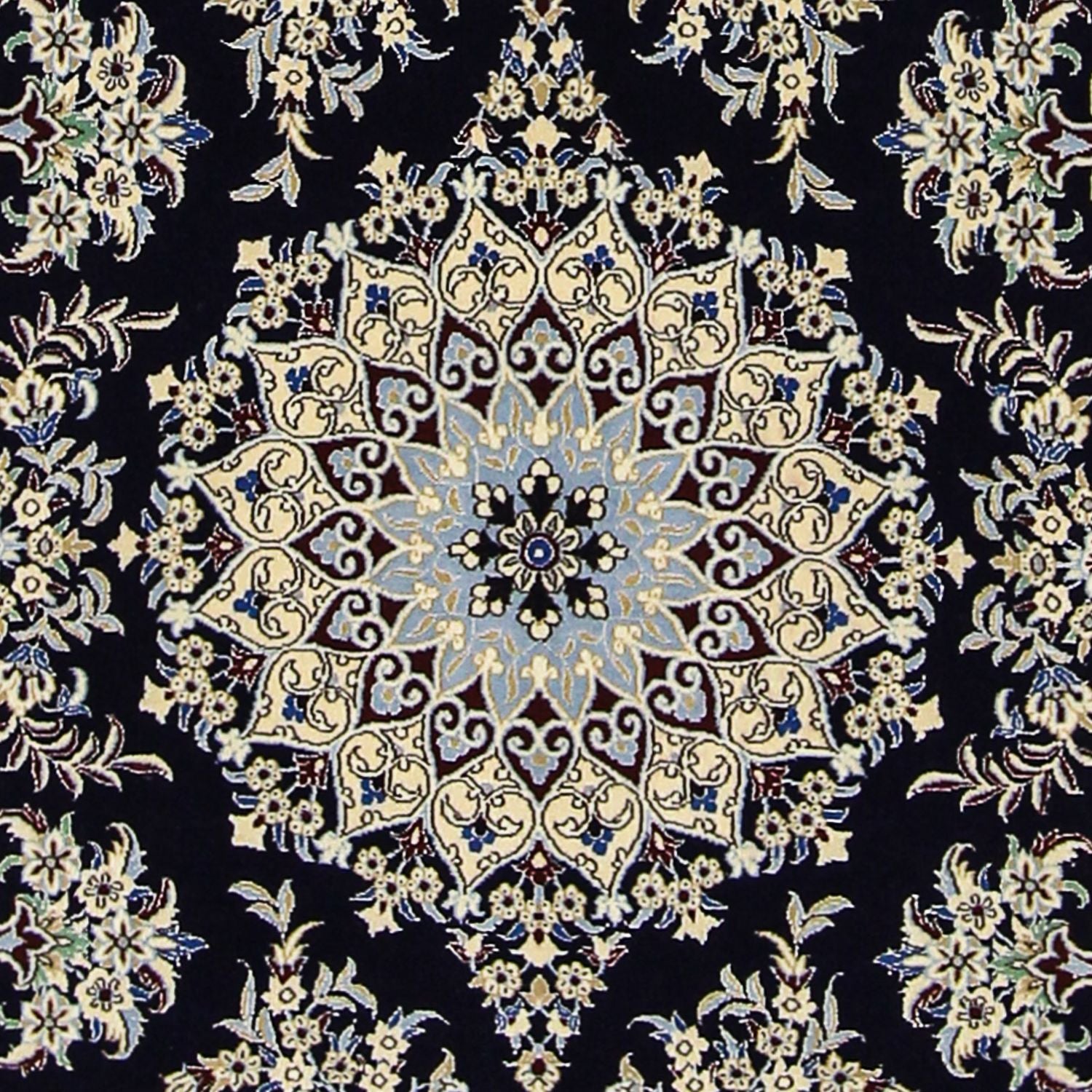 Alfombra Persa - Nain - Prima - 140 x 100 cm - azul oscuro