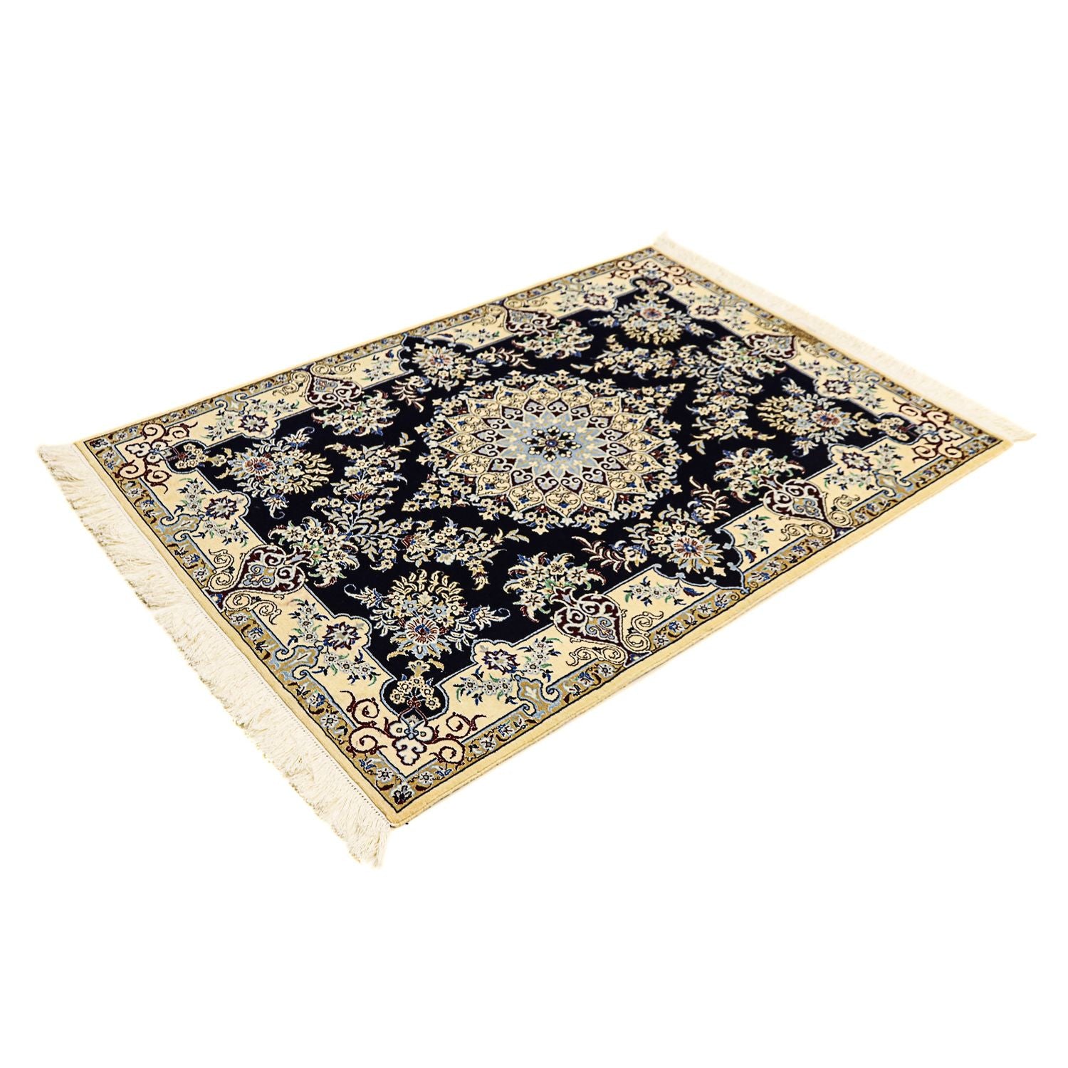 Alfombra Persa - Nain - Prima - 140 x 100 cm - azul oscuro