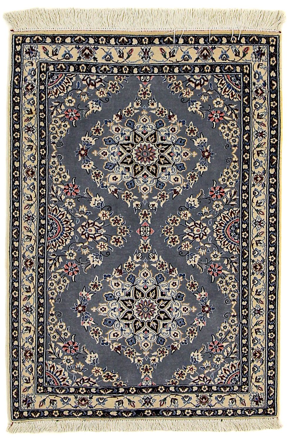 Alfombra Persa - Nain - Prima - 107 x 76 cm - gris