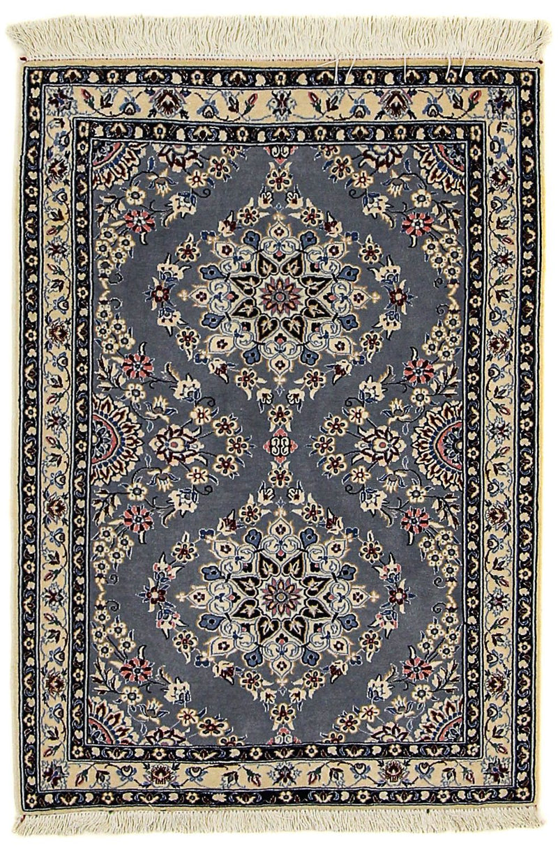 Alfombra Persa - Nain - Prima - 107 x 76 cm - gris
