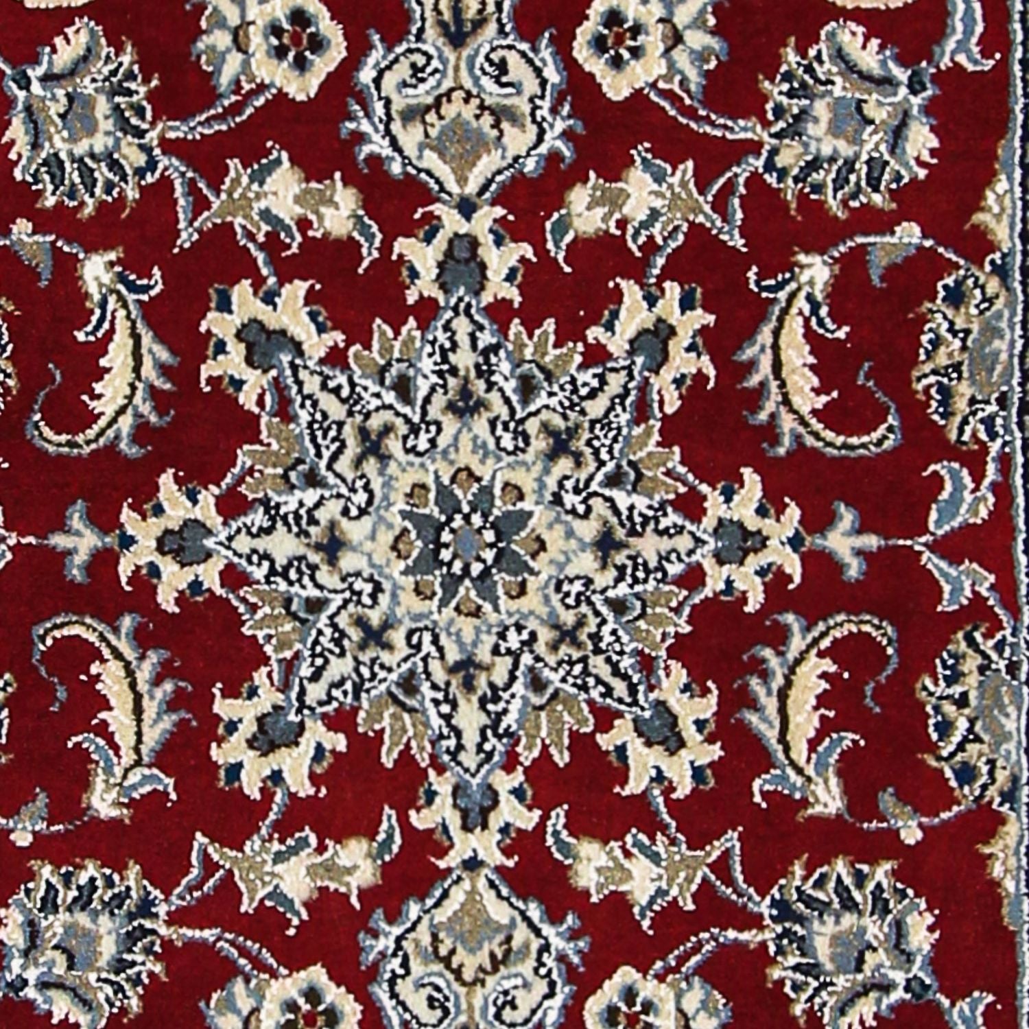 Alfombra de pasillo Alfombra persa - Nain - 290 x 82 cm - rojo oscuro