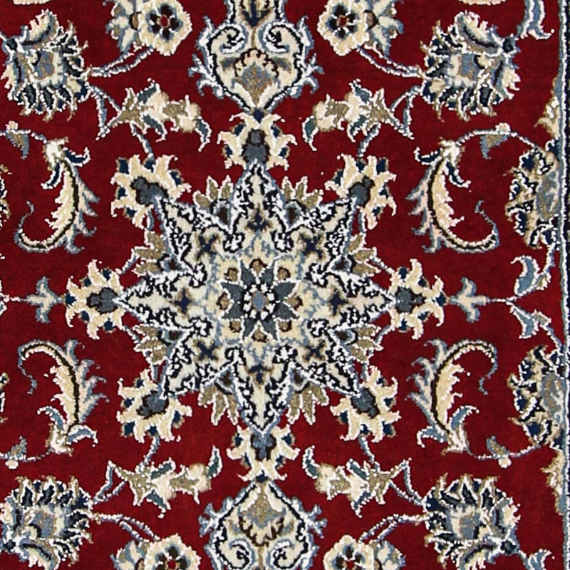 Alfombra de pasillo Alfombra persa - Nain - 290 x 82 cm - rojo oscuro