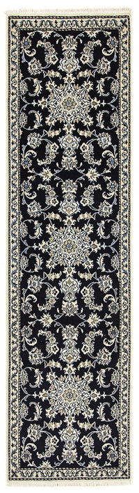 Alfombra de pasillo Alfombra persa - Nain - 290 x 78 cm - azul oscuro