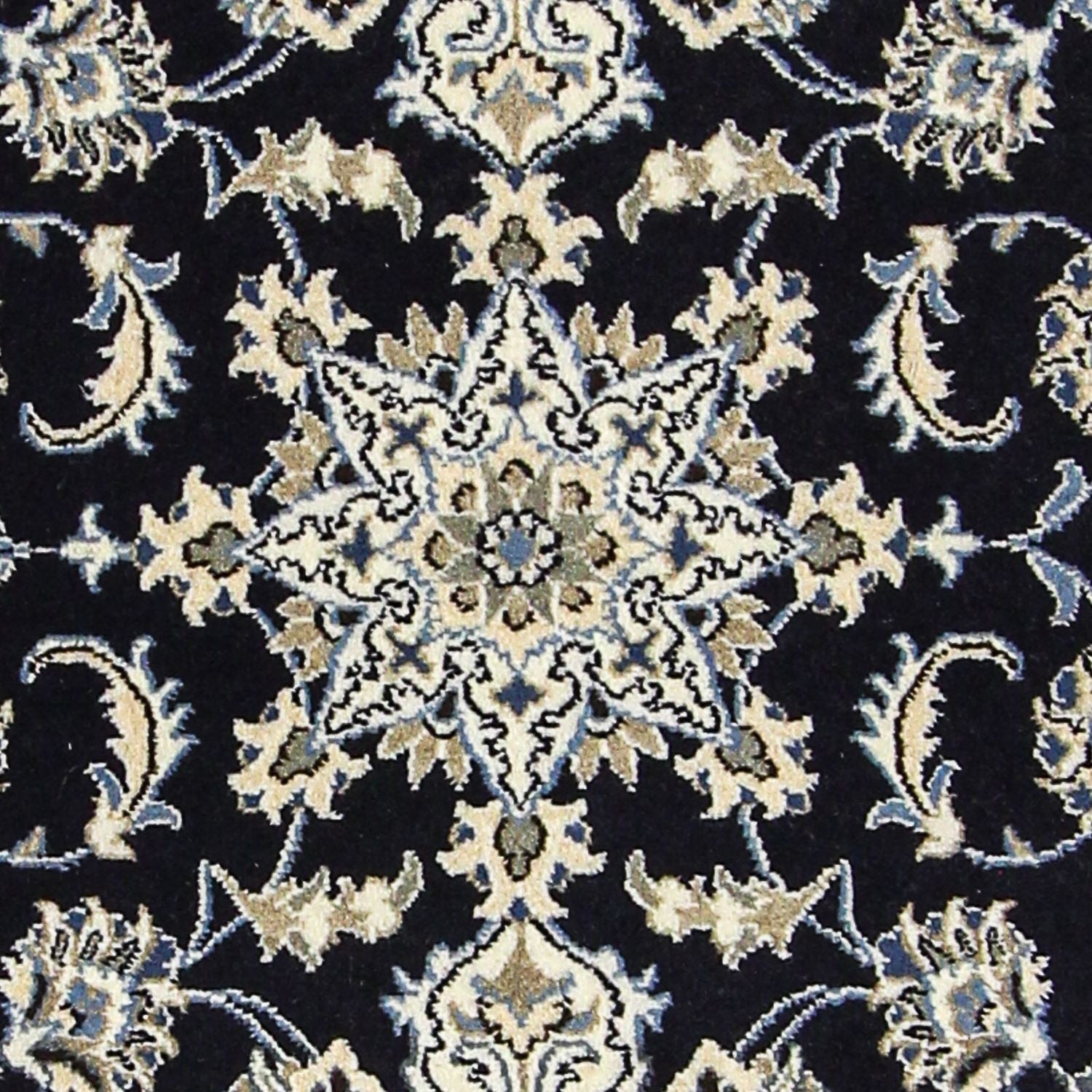 Alfombra de pasillo Alfombra persa - Nain - 290 x 78 cm - azul oscuro