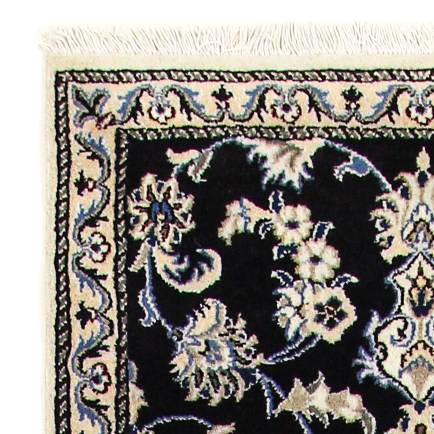 Alfombra de pasillo Alfombra persa - Nain - 290 x 80 cm - azul oscuro