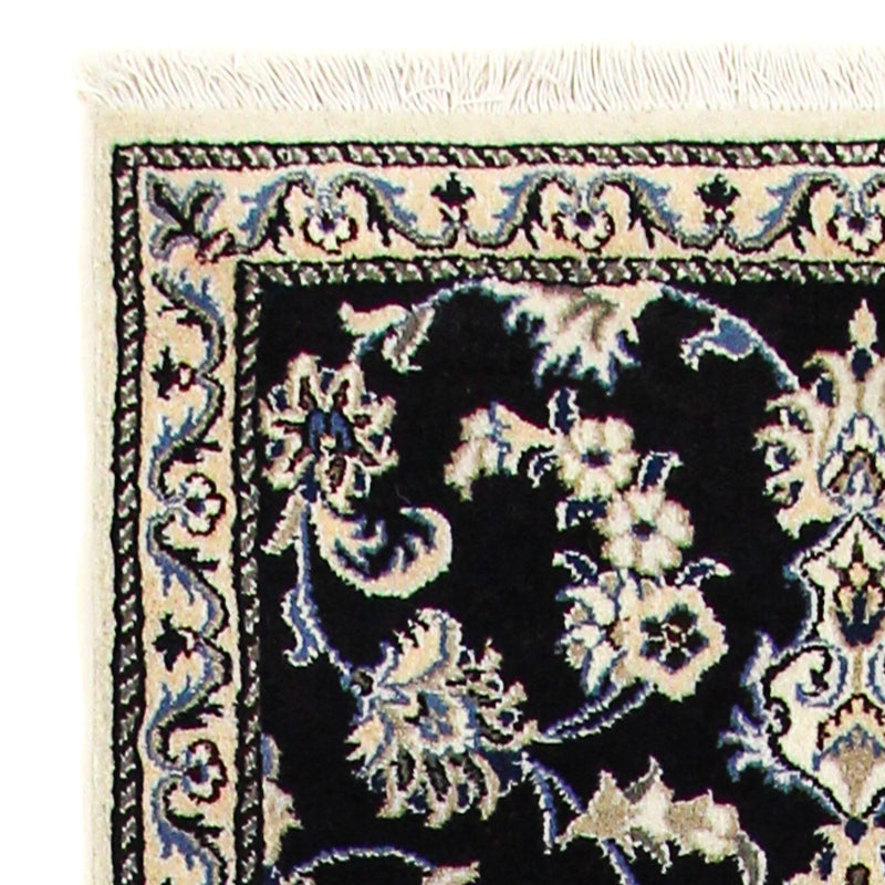 Alfombra de pasillo Alfombra persa - Nain - 290 x 80 cm - azul oscuro