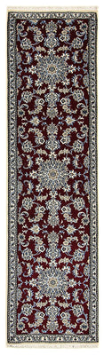 Alfombra de pasillo Alfombra persa - Nain - 286 x 78 cm - rojo oscuro
