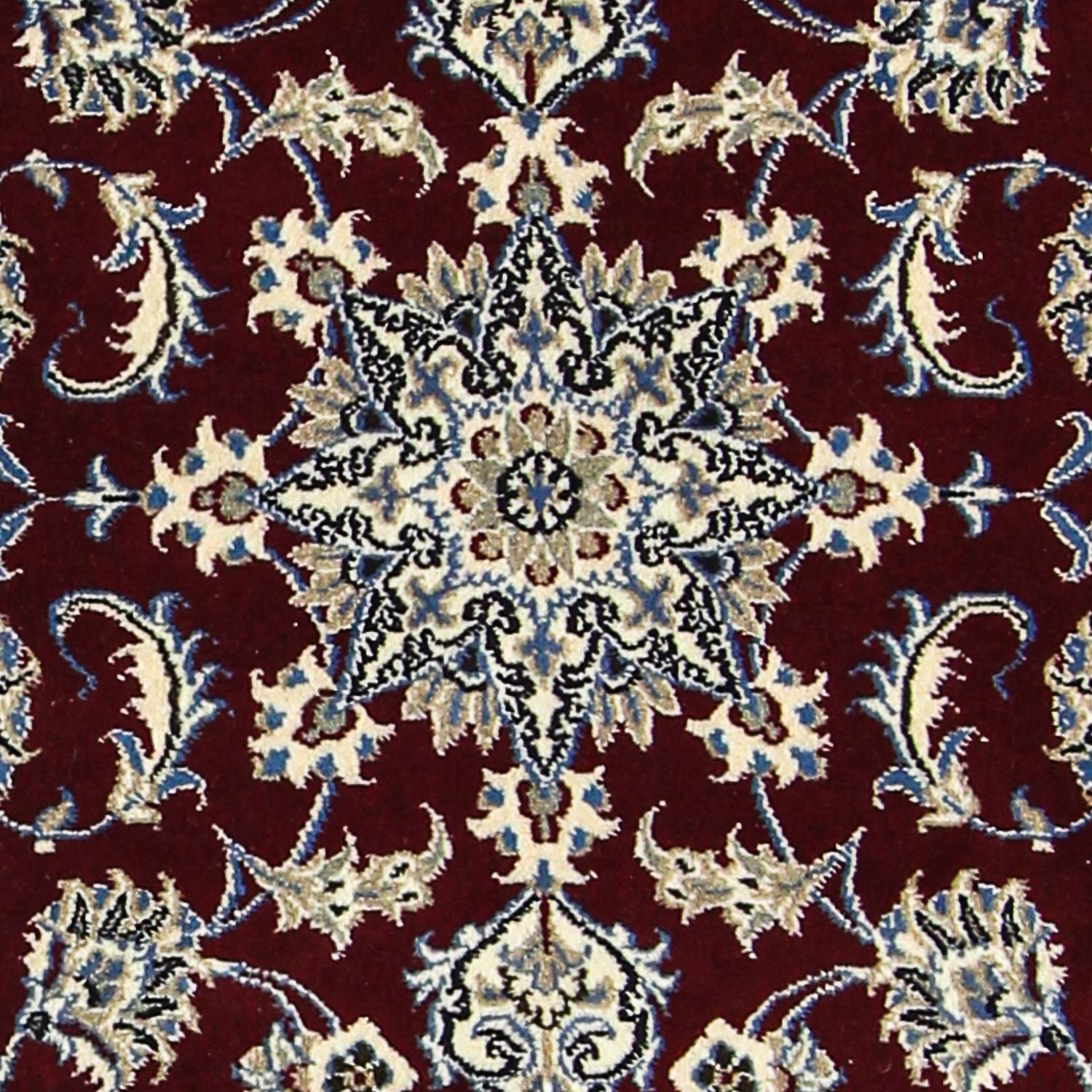 Alfombra de pasillo Alfombra persa - Nain - 286 x 78 cm - rojo oscuro