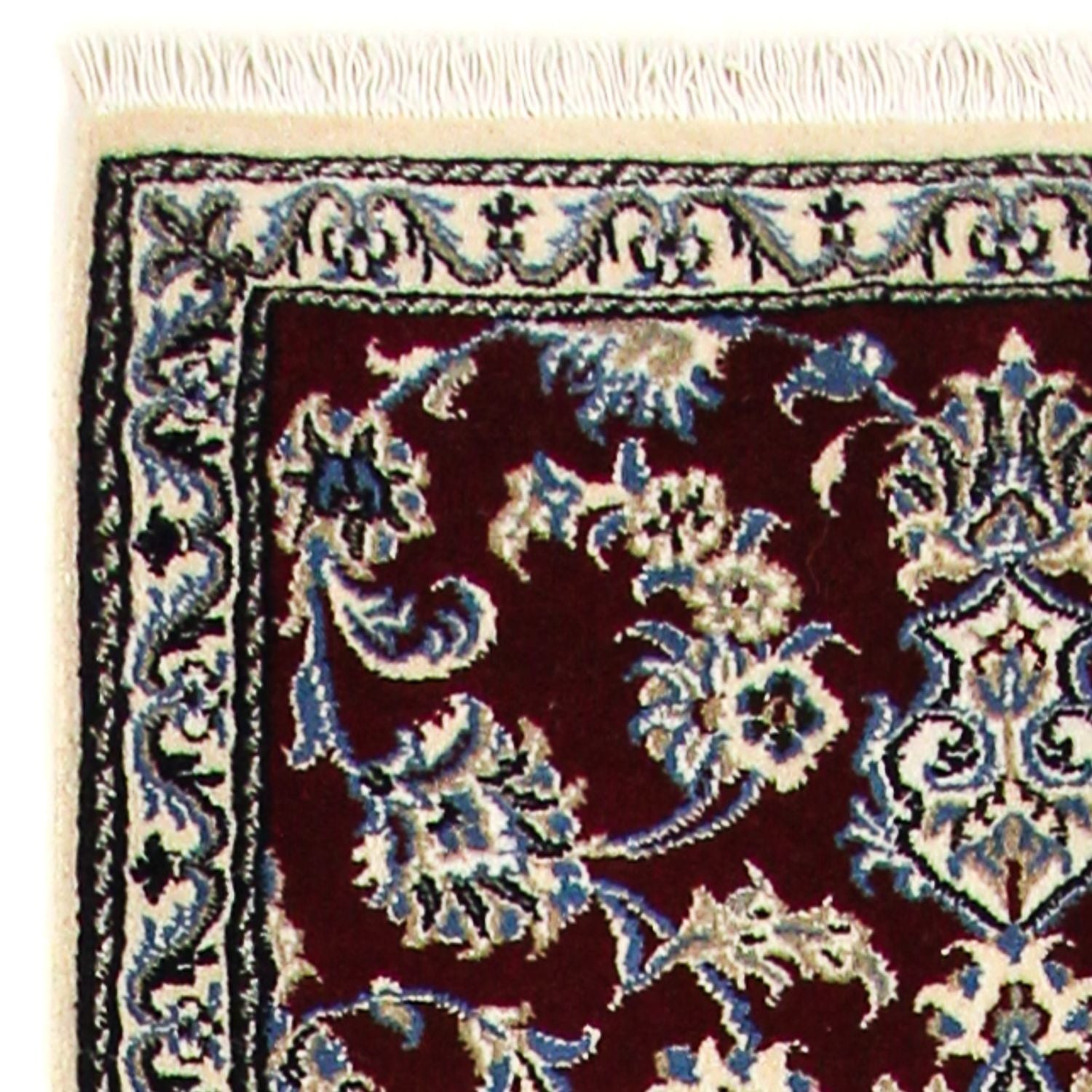 Alfombra de pasillo Alfombra persa - Nain - 286 x 78 cm - rojo oscuro