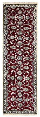 Alfombra de pasillo Alfombra persa - Nain - 265 x 80 cm - rojo oscuro