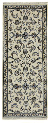 Alfombra de pasillo Alfombra persa - Nain - 194 x 80 cm - beige