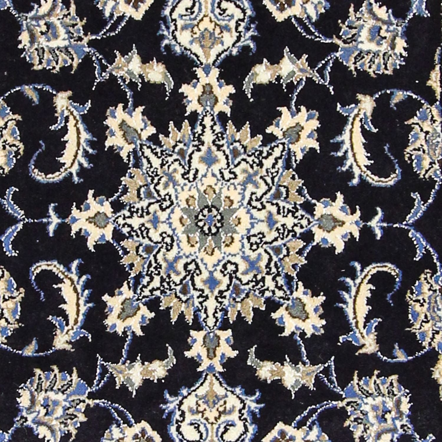 Alfombra de pasillo Alfombra persa - Nain - 310 x 78 cm - azul oscuro