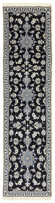 Alfombra de pasillo Alfombra persa - Nain - 297 x 76 cm - azul oscuro