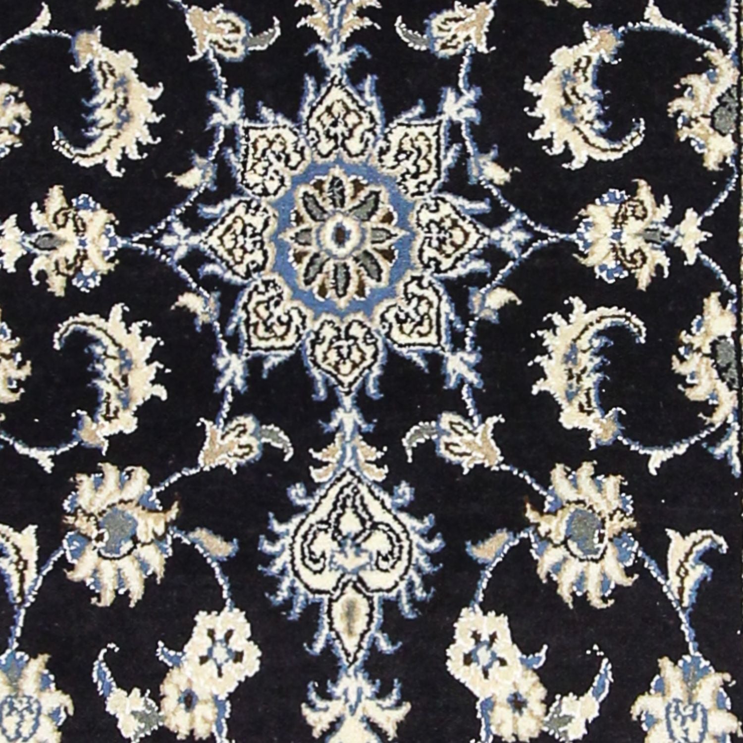 Alfombra de pasillo Alfombra persa - Nain - 297 x 76 cm - azul oscuro