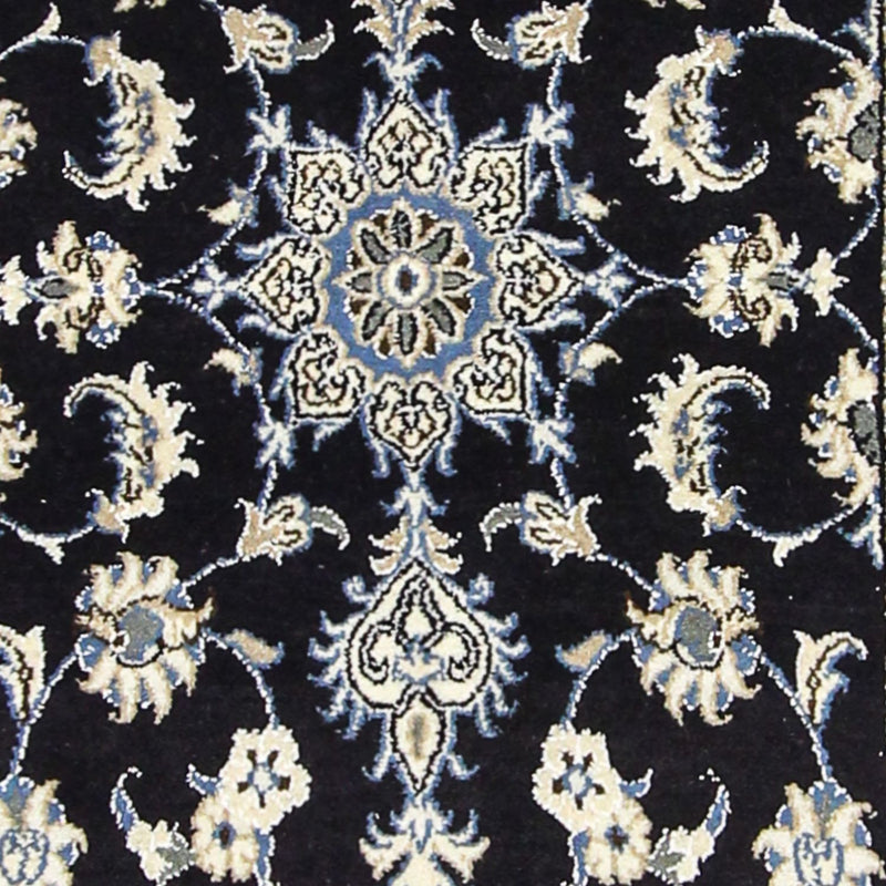 Alfombra de pasillo Alfombra persa - Nain - 297 x 76 cm - azul oscuro