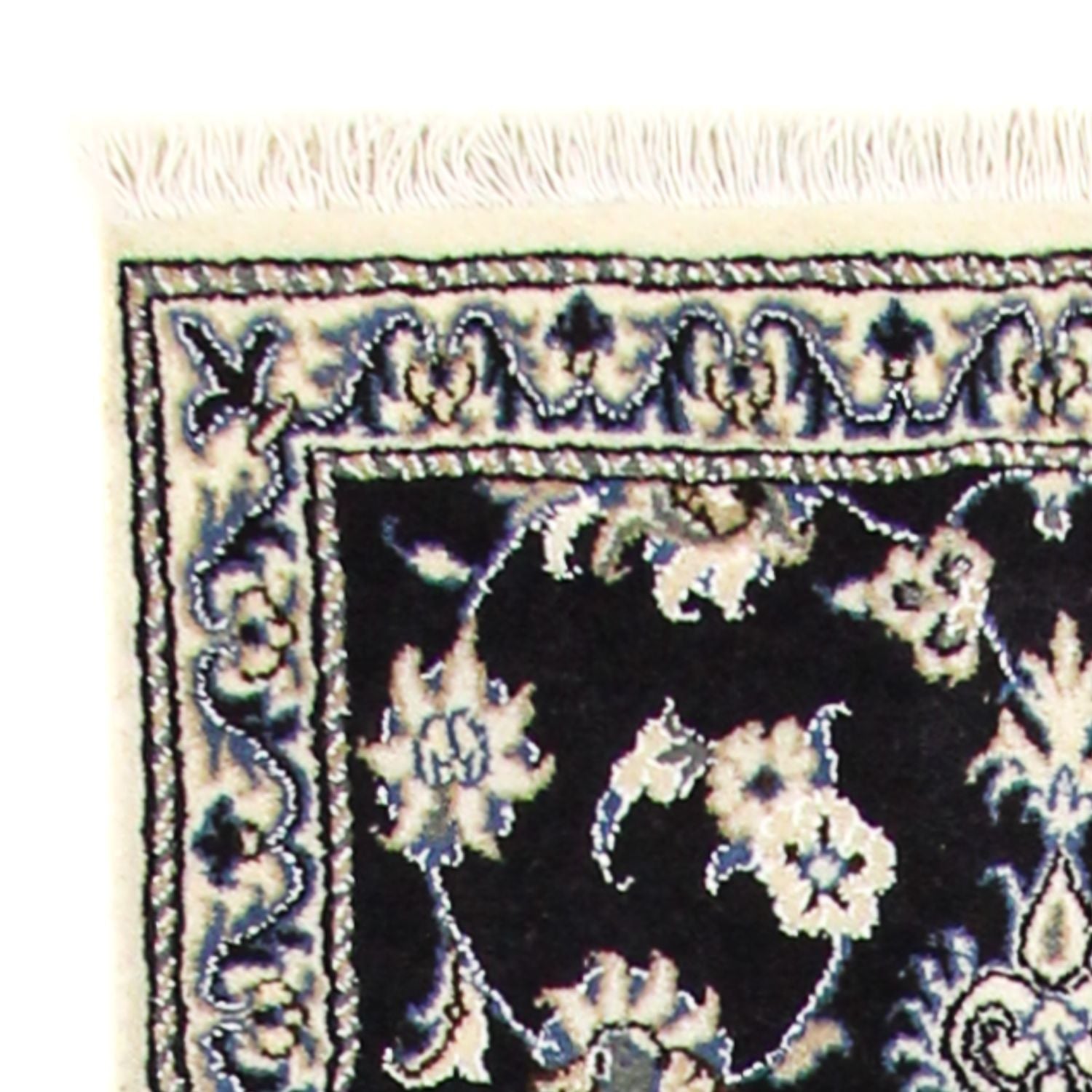 Alfombra de pasillo Alfombra persa - Nain - 297 x 76 cm - azul oscuro