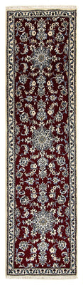 Alfombra de pasillo Alfombra persa - Nain - 283 x 78 cm - rojo oscuro
