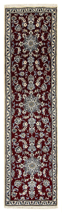 Alfombra de pasillo Alfombra persa - Nain - 283 x 78 cm - rojo oscuro