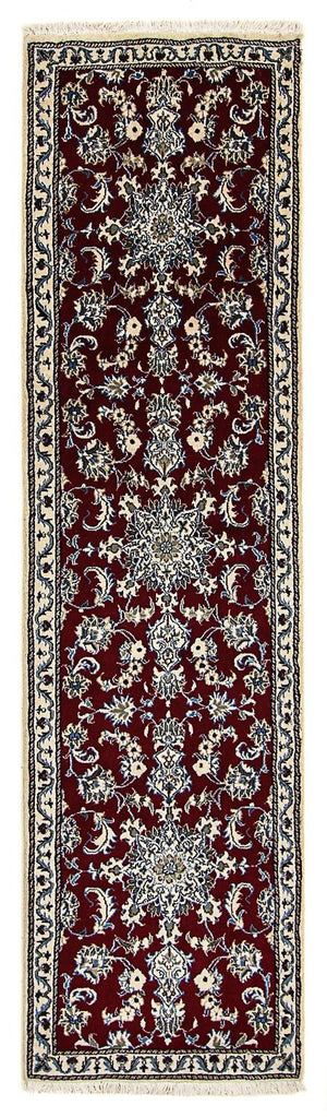 Alfombra de pasillo Alfombra persa - Nain - 283 x 78 cm - rojo oscuro