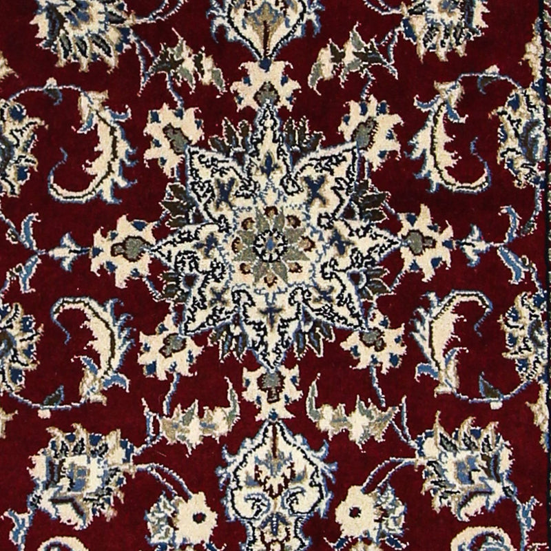 Alfombra de pasillo Alfombra persa - Nain - 283 x 78 cm - rojo oscuro