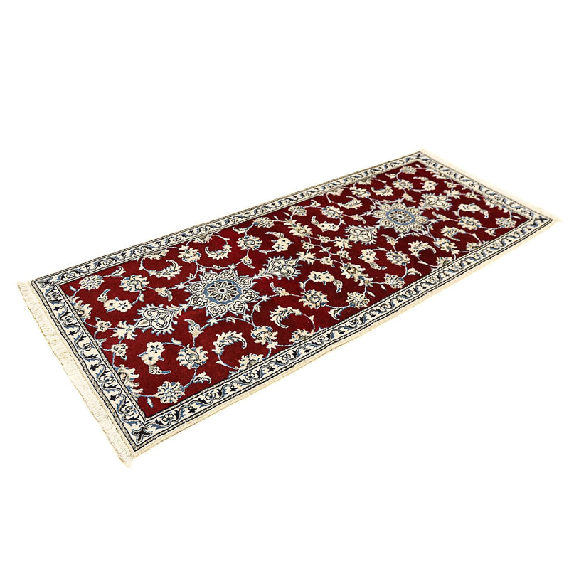 Alfombra de pasillo Alfombra persa - Nain - 197 x 80 cm - rojo oscuro