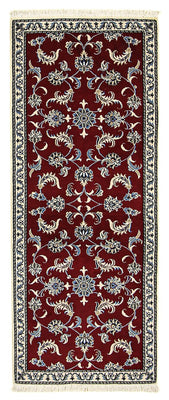 Alfombra de pasillo Alfombra persa - Nain - 197 x 80 cm - rojo oscuro