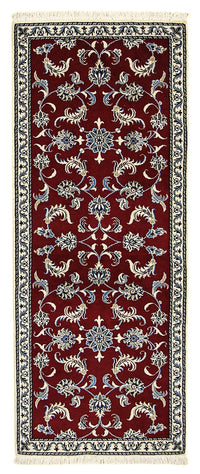 Alfombra de pasillo Alfombra persa - Nain - 197 x 80 cm - rojo oscuro