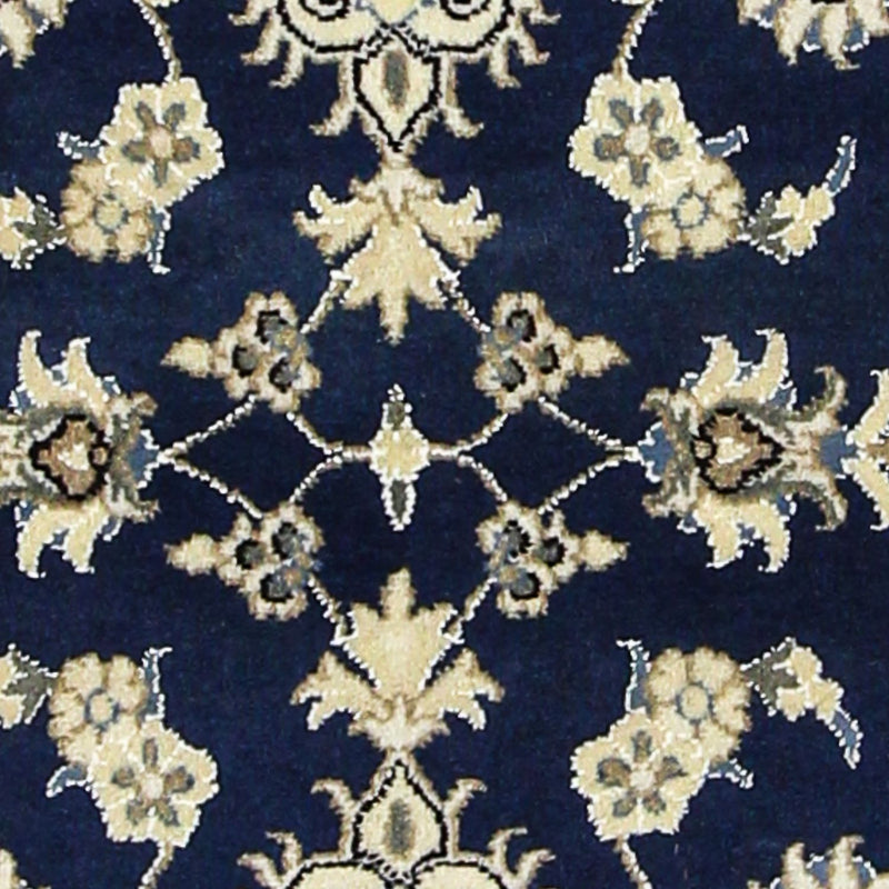 Alfombra de pasillo Alfombra persa - Nain - 195 x 77 cm - azul oscuro