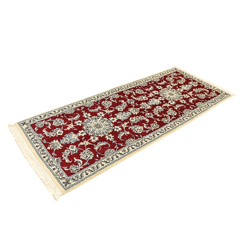 Alfombra de pasillo Alfombra persa - Nain - 193 x 80 cm - rojo oscuro