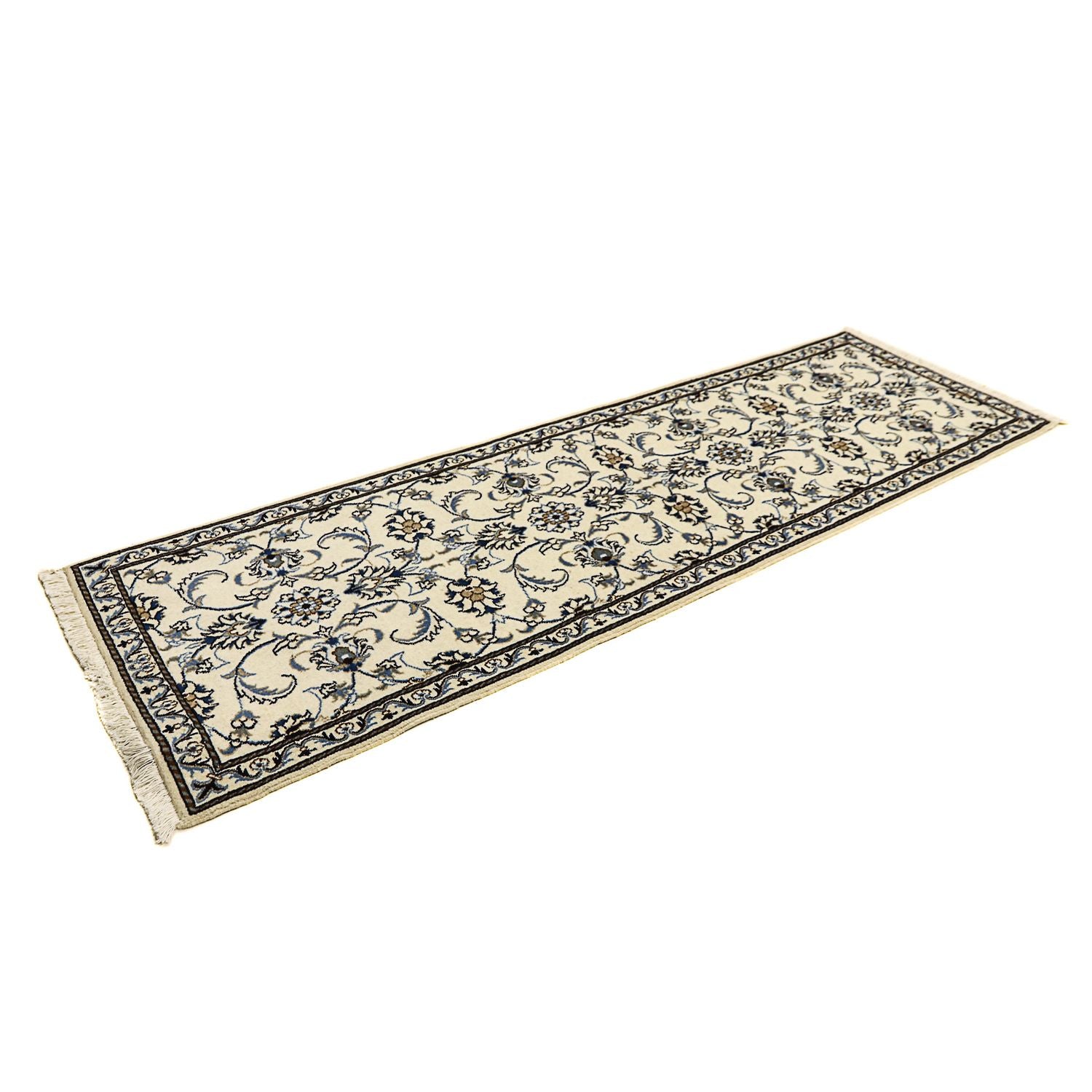 Alfombra de pasillo Alfombra persa - Nain - 247 x 77 cm - beige