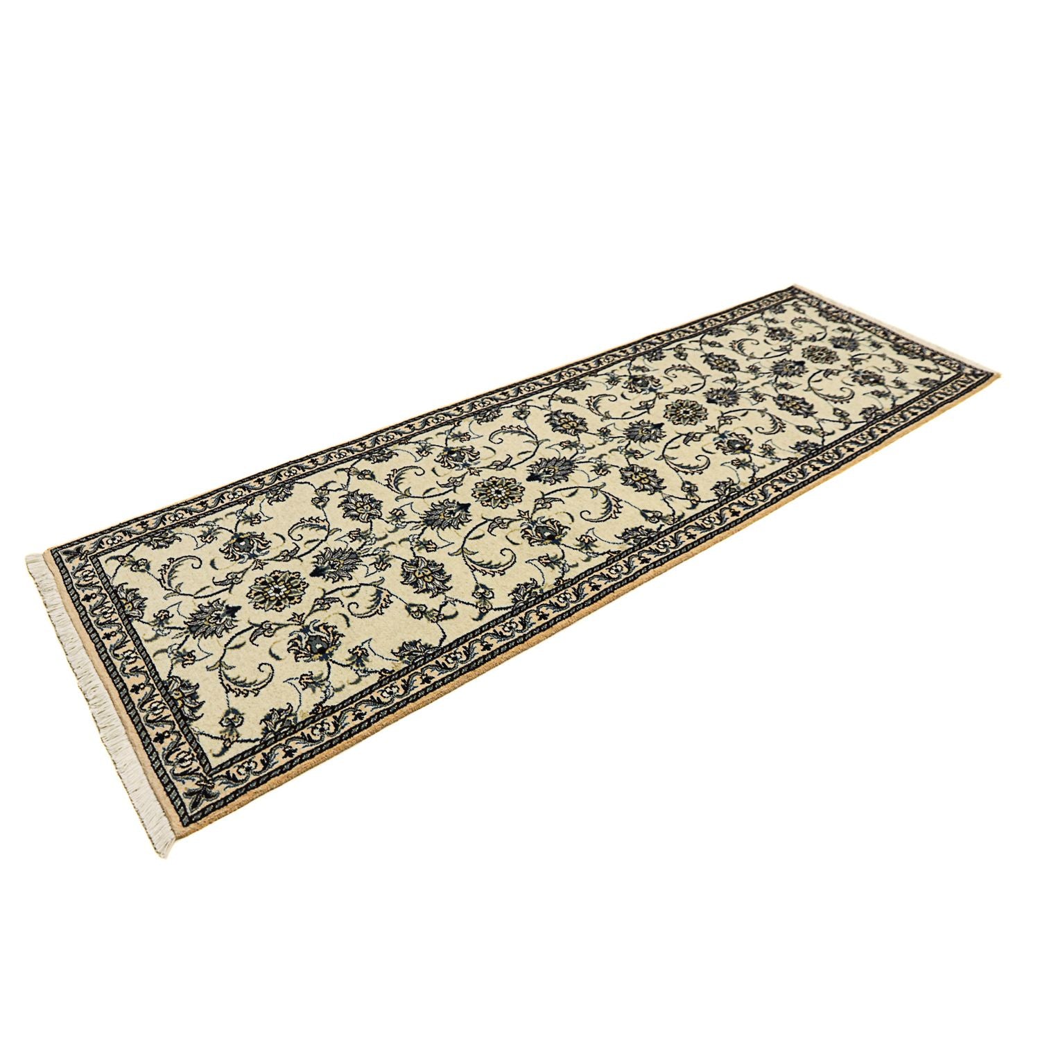 Alfombra de pasillo Alfombra persa - Nain - 253 x 80 cm - beige