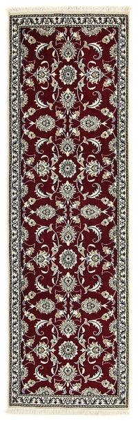 Alfombra de pasillo Alfombra persa - Nain - 256 x 77 cm - rojo oscuro