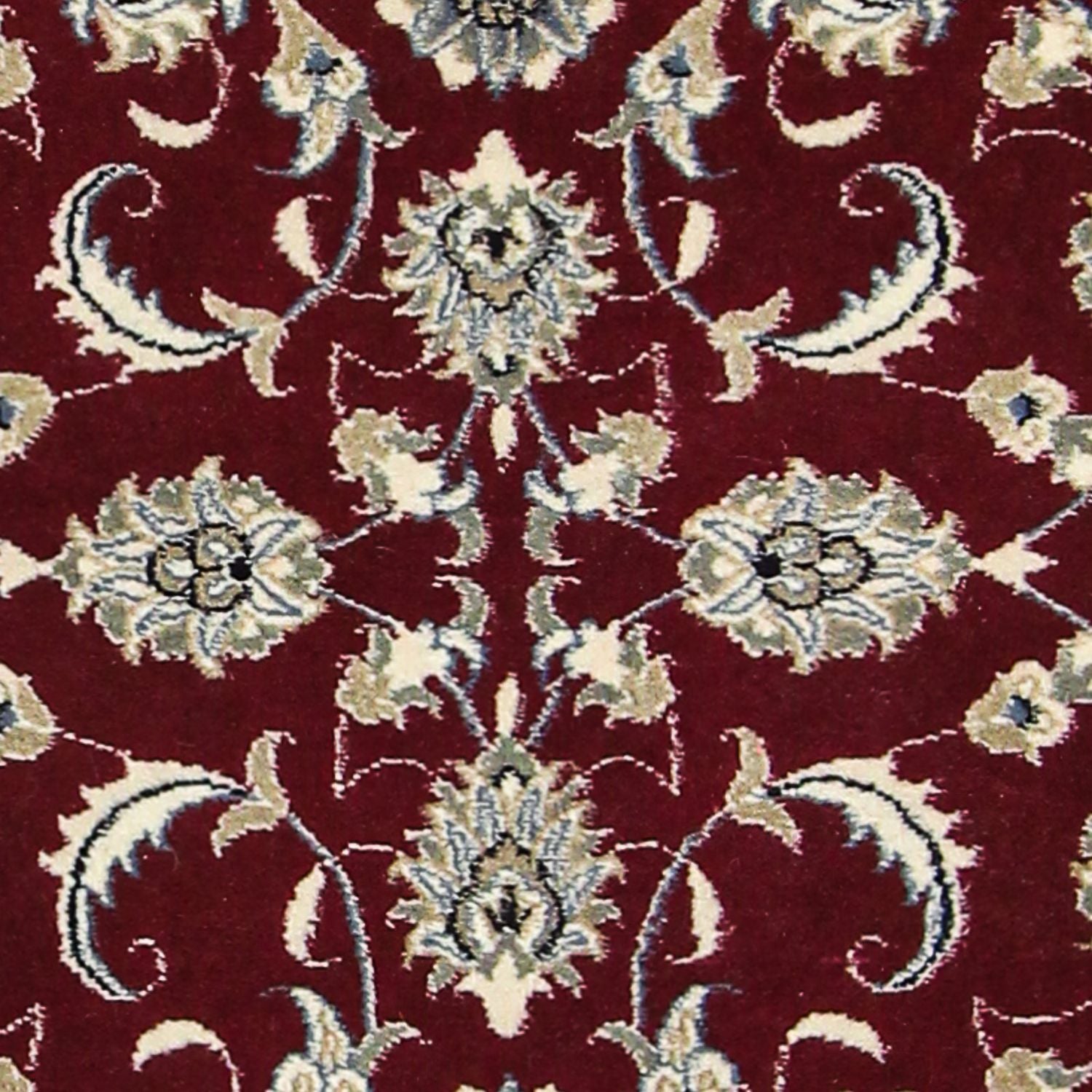 Alfombra de pasillo Alfombra persa - Nain - 256 x 77 cm - rojo oscuro