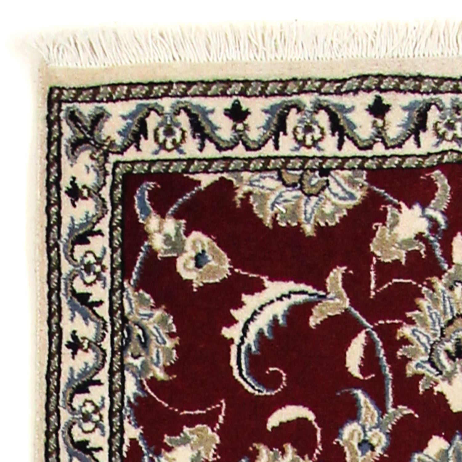Alfombra de pasillo Alfombra persa - Nain - 256 x 77 cm - rojo oscuro