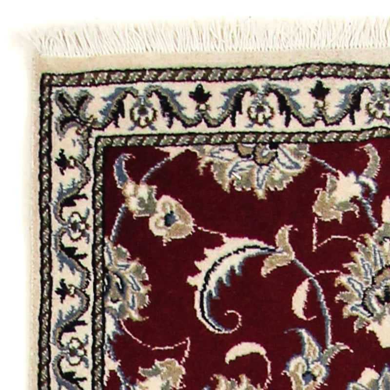 Alfombra de pasillo Alfombra persa - Nain - 256 x 77 cm - rojo oscuro