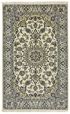 Alfombra persa - Nain - 203 x 125 cm - beige