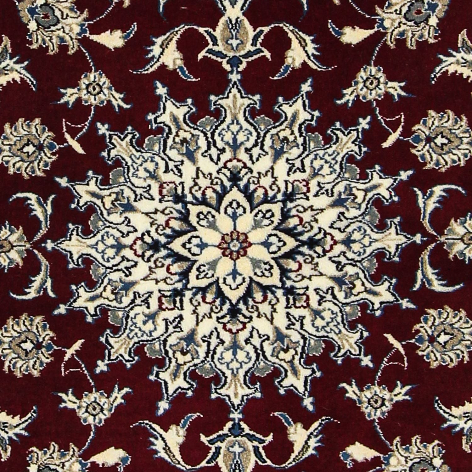 Alfombra persa - Nain - 198 x 122 cm - rojo oscuro