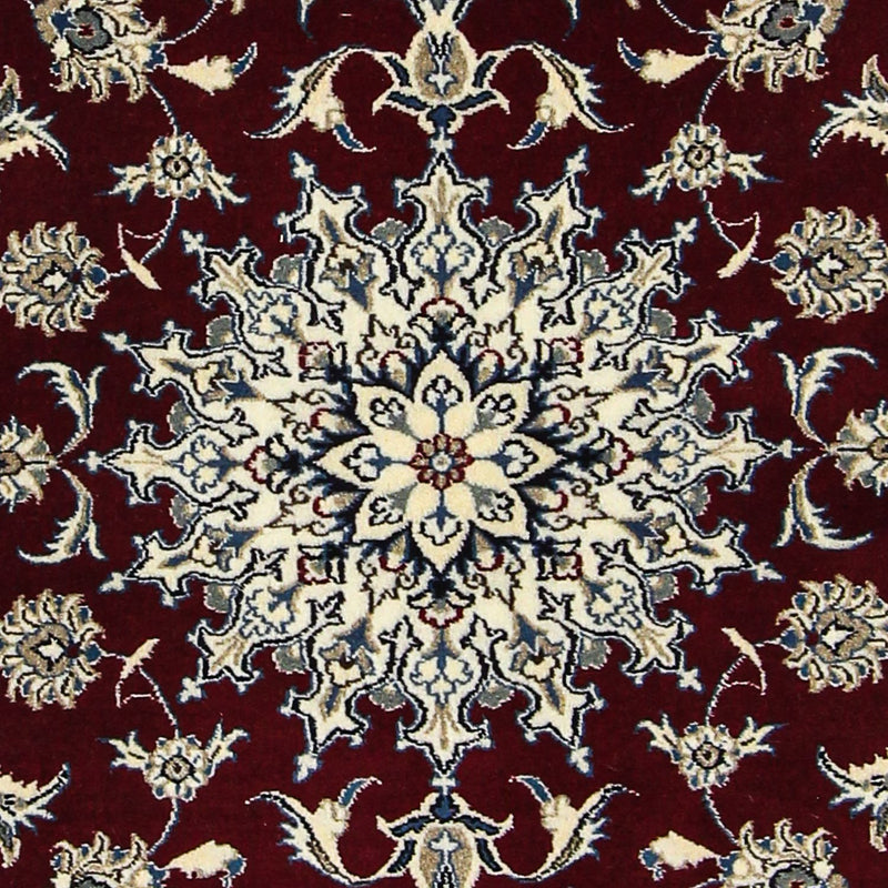 Alfombra persa - Nain - 198 x 122 cm - rojo oscuro