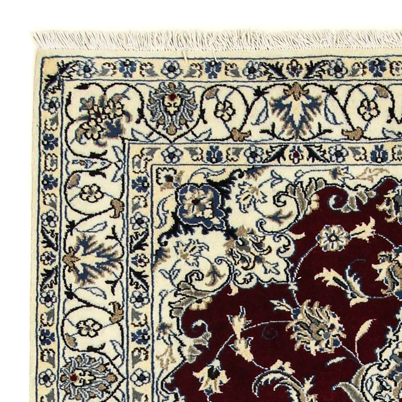 Alfombra persa - Nain - 198 x 122 cm - rojo oscuro