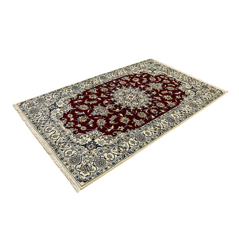 Alfombra persa - Nain - 198 x 122 cm - rojo oscuro