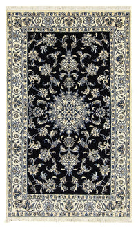 Alfombra persa - Nain - 200 x 120 cm - azul oscuro
