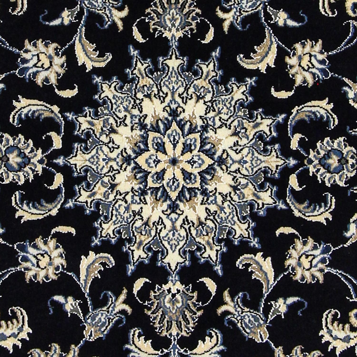 Alfombra persa - Nain - 200 x 120 cm - azul oscuro