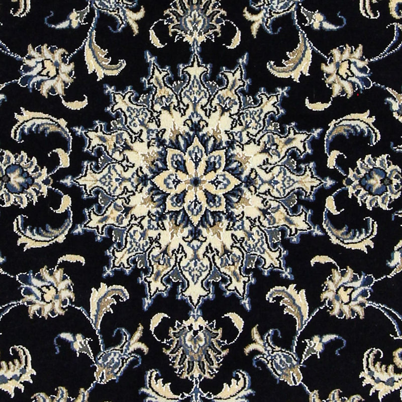 Alfombra persa - Nain - 200 x 120 cm - azul oscuro