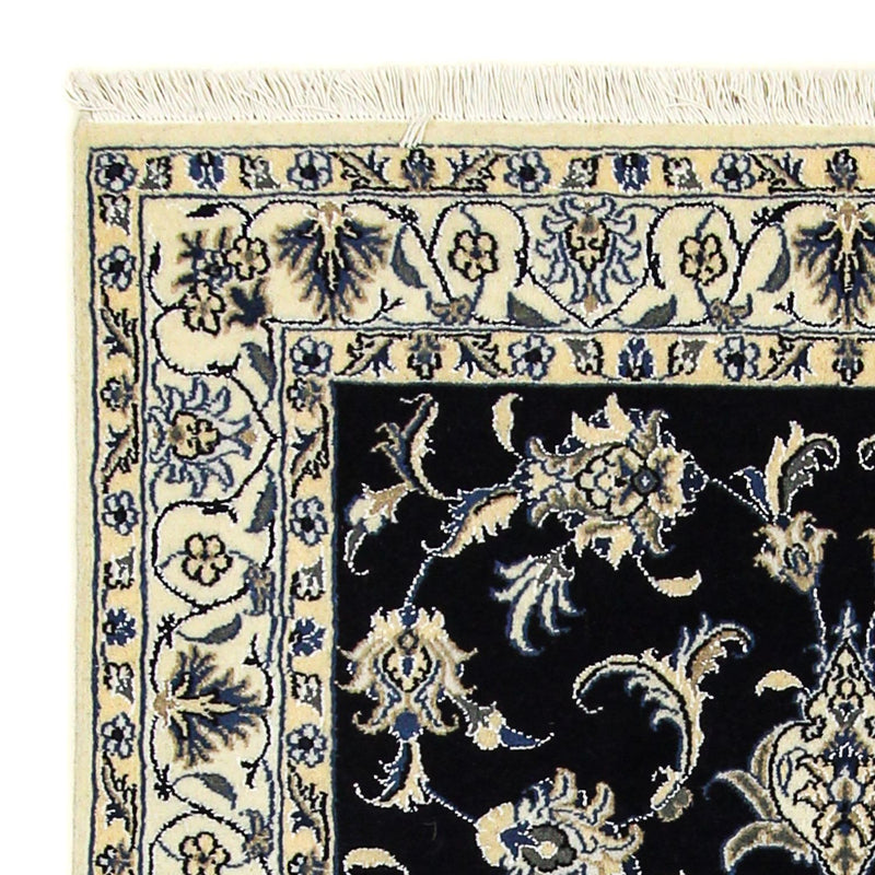 Alfombra persa - Nain - 200 x 120 cm - azul oscuro