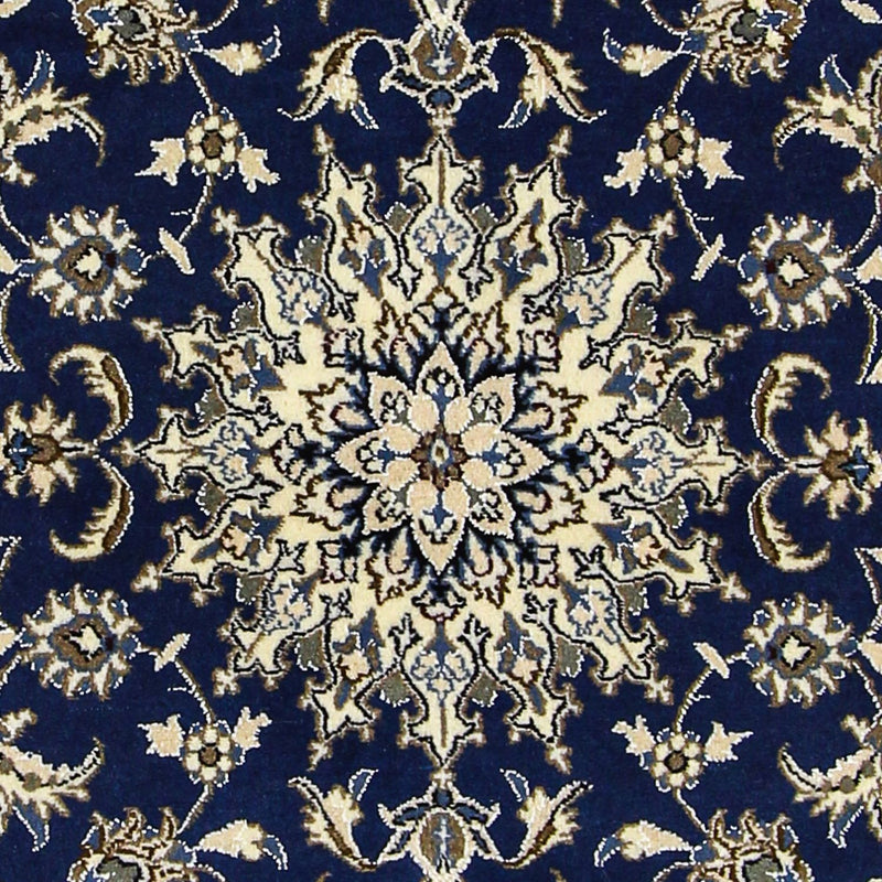 Alfombra persa - Nain - 202 x 115 cm - azul oscuro