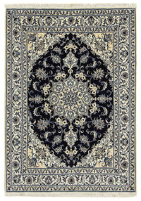 Alfombra persa - Nain - 205 x 143 cm - azul oscuro