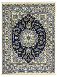 Alfombra persa - Nain - 198 x 152 cm - azul oscuro