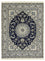 Alfombra persa - Nain - 198 x 152 cm - azul oscuro