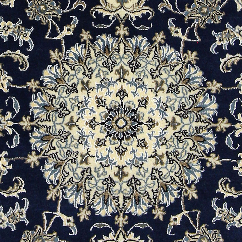 Alfombra persa - Nain - 198 x 152 cm - azul oscuro